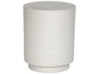 Four Hands Outdoor Javi End Table Matte White Cast Aluminum