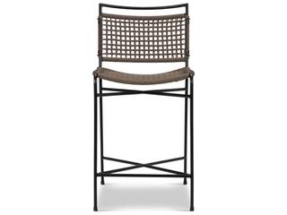 Four Hands Outdoor Wharton Stool Satin Black Counter
