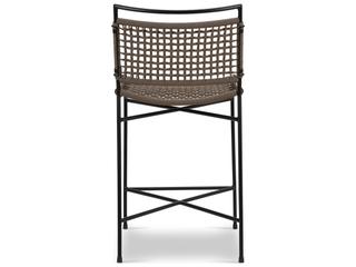 Four Hands Outdoor Wharton Stool Satin Black Counter