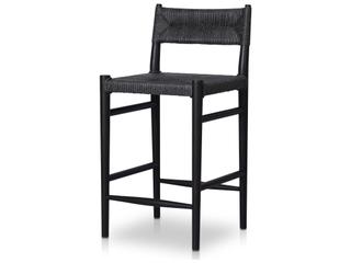 Four Hands Outdoor Grass Roots Teak Wicker Counter Stool
