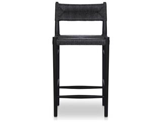 Four Hands Outdoor Grass Roots Teak Wicker Counter Stool