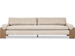Four Hands Outdoor Pembrook Joette Ellor Beige Washed Brown Fabric Cushion Sofa