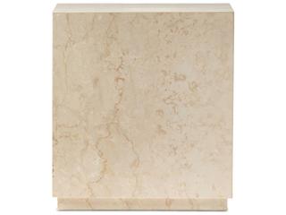 Four Hands Outdoor Oakland Square End Table Cream Marble