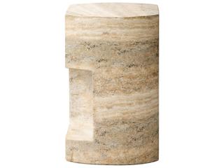 Four Hands Chandler Oval Concrete Textured Sandy Grey End Table