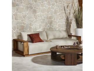 Four Hands Outdoor Branford Sofa 106" Ellor Beige