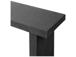 Four Hands Outdoor Chandler Huesca Distressed Graphite Concrete Teak Rectangular Console Table