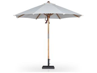 Four Hands Outdoor Garwood Baska Arashi Salt Fine Sanded Teak Umbrella