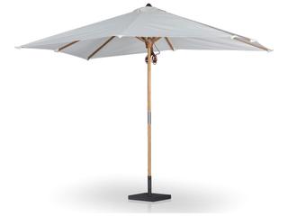 Four Hands Outdoor Garwood Baska Arashi Salt Fine Sanded Teak Umbrella