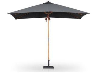 Garwood Baska Rectangular Umbrella with Arashi Graphite Acrylic Canopy