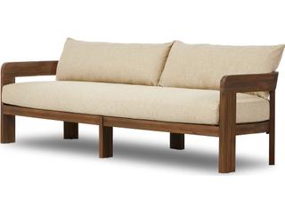 Jackson 96-Inch Teak Outdoor Sofa Ellor Beige