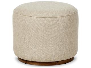 Sinclair Outdoor Ottoman with Teak Base in Stained Toasted Brown