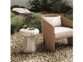 Four Hands Outdoor Pablo End Table Sawar Marble
