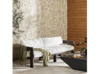 Four Hands Outdoor Jackson Metal Sofa 96" Alessi Linen