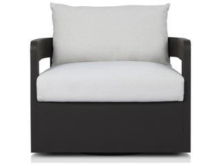 Four Hands Outdoor Pembrook Jackson Metal Swivel Chair  Alessi Linen