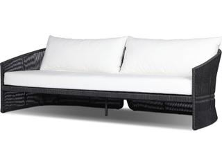 Four Hands Outdoor Mondira Sofa 97" Faux Black Hyacinth