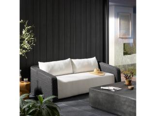 Four Hands Outdoor Westby Sofa Faux Black Hyacinth