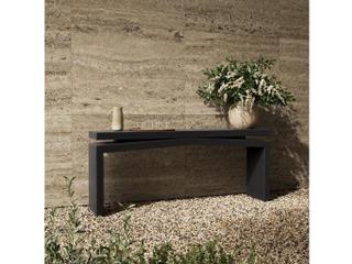 Four Hands Outdoor Matthes Console Table Charcoal Concrete
