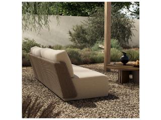 Four Hands Outdoor Sicilia Woven Sofa Concha Beige