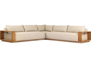 Four Hands Outdoor Branford 3 Pc Sectional Ellor Beige