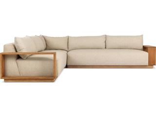 Four Hands Outdoor Branford 3 Pc Sectional Ellor Beige