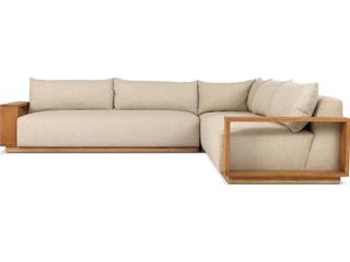 Four Hands Outdoor Branford 3 Pc Sectional Ellor Beige