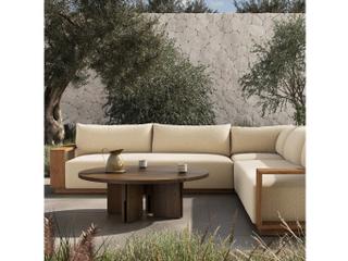 Four Hands Outdoor Branford 3 Pc Sectional Ellor Beige