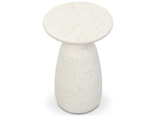 Four Hands Outdoor Ramara Small Nesting End Table Aged White Concrete