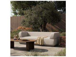 Four Hands Outdoor Evander Sofa 96" Ramiro Ecru