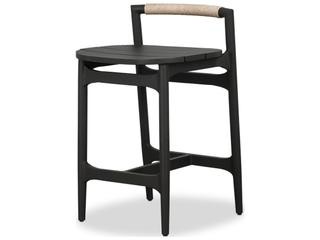 Four Hands Outdoor Baden Metal Stool Vintage White Counter
