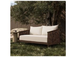 Four Hands Outdoor Ridge Sofa 58" Alessi Linen