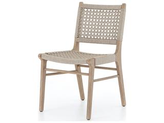 Solano Teak and Rope Dining Chair in Washed Brown