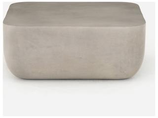 Four Hands Thayer Ivan Square Grey Concrete Coffee Table