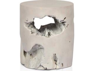 Four Hands Grass Roots Ivory Teak Accent Stool