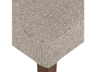 Four Hands Berman Ferris Leather Parrawood Gray Upholstered Side Dining Chair