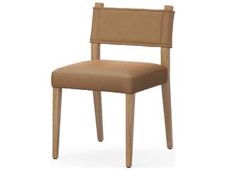 Berman Parrawood Maestro Camel Leather Armless Dining Chair