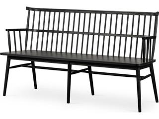 Four Hands Belfast Aspen Black Oak  Large Bench
