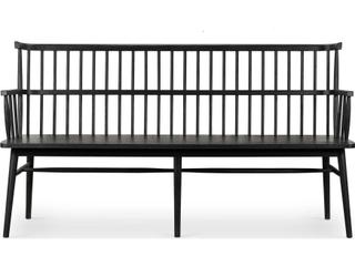 Four Hands Belfast Aspen Black Oak  Large Bench