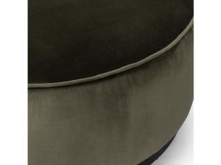 Four Hands Westgate Sinclair Surrey Olive Upholstered Large Round Ottoman