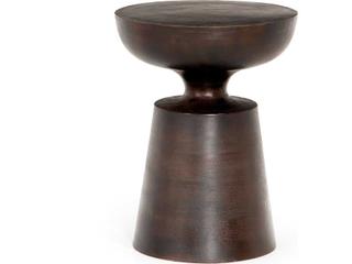 Four Hands Marlow Cruz Round Metal Antique Rust End Table