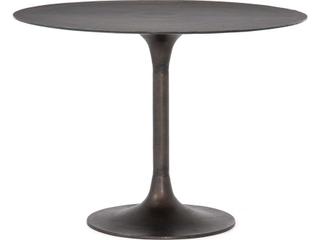 Marlow Simone Round 42-Inch Bistro Table in Antique Rust Aluminum