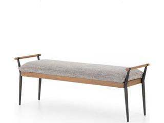 Grayson Charlotte Upholstered Accent Bench in Thames Raven