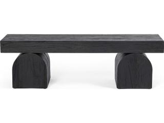 Four Hands Wells Black Elm Nettlewood Accent Bench