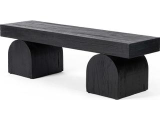 Four Hands Wells Black Elm Nettlewood Accent Bench