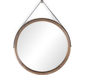 Fulton Des Auburn Poplar Round Mirror