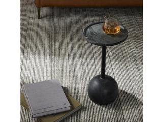 Four Hands Rockwell Viola Black Marble Accent Table