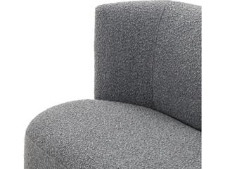 Four Hands Grayson Toasted Ash Veneer Knoll Charcoal Gray Upholstered Accent Bench