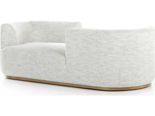 Centrale Deandra Tete A Weathered Umber Merino Cotton Gray Upholstered Chaise