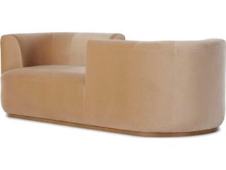 Four Hands Centrale Deandra Surrey Camel Upholstered Tete A Tete Chaise