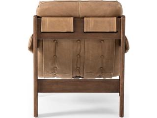 Four Hands Kensington Halston Beige Leather Accent Chair