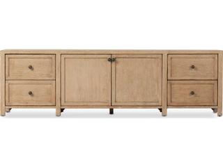 Four Hands Cordella Gaines 92" Pine Wood Aged Light Distressed Copper Media Console